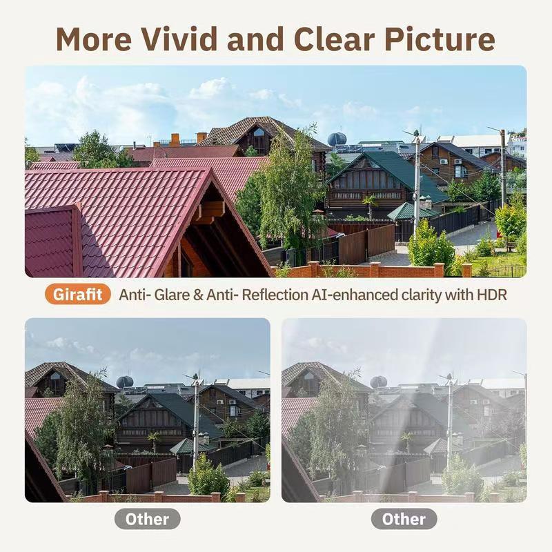 Wireless 3MP HD Glass Window Camera for Home Monitoring