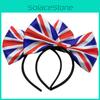 Faixa de Cabelo Union Jack Estilosa Faixa de Cabelo Alice Com Laço Grande Para Homens e Mulheres Jubileu de Platina