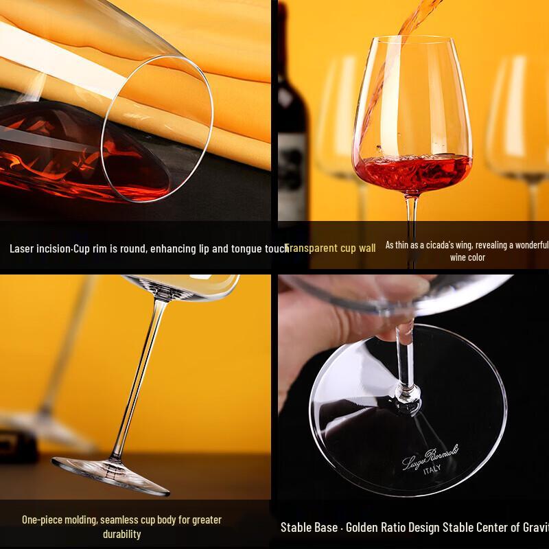 Luigi Bormioli Kryształowe Kieliszki do Czerwonego Wina Bordeaux (Zestaw 2)