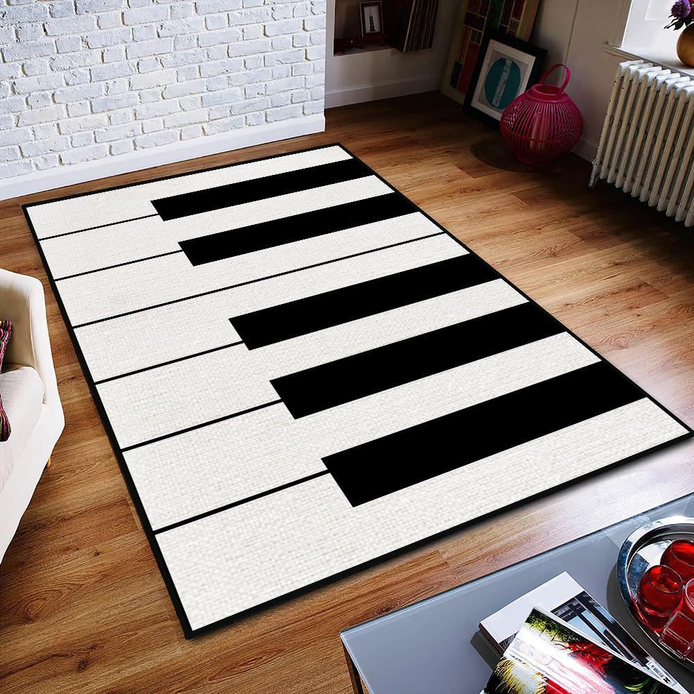 Door Mat Anti-Slip Kitchen Keys Bedroom Handmade Creative Tufted Piano Rug Carpet Living Room Funny Entrance Decoration