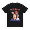 Rapper Tupac 2Pac Graphic T-Shirt Casual Short Sleeve T-Shirt Hip Hop Street Wear High Quality Fashionable Cotton T Shirt