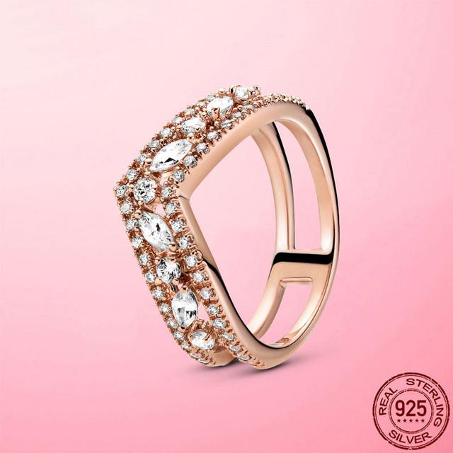 Pierścionek damski 2022 nowy srebro 925 błyszczące i polerowane linie palec serdeczny dla kobiet ślub biżuteria zaręczynowa prezent Anel