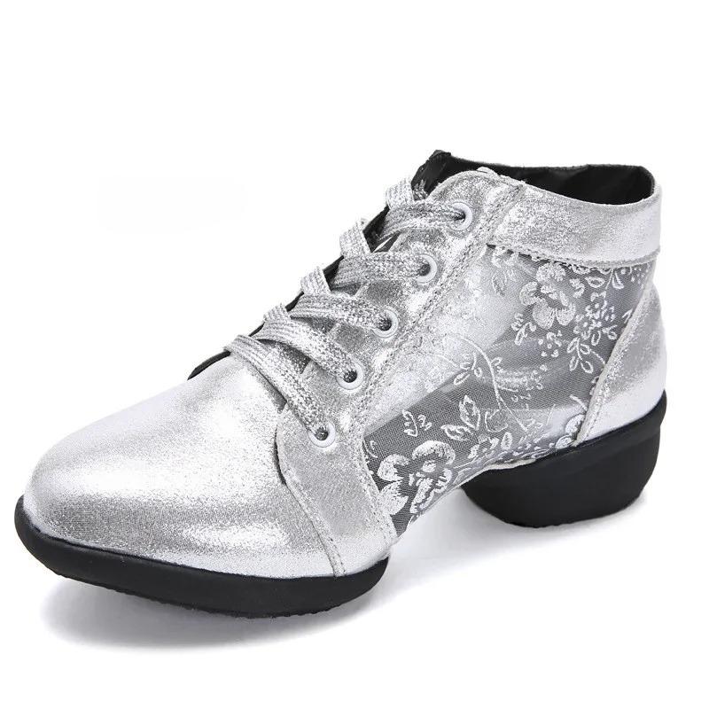 

Woman Latin Dance Shoes Ladies Girls Breath Mesh Sports Sneaker Women s Dancing Boots Modern Jazz Ballroom Salsa Dance Shoes 38 срібний