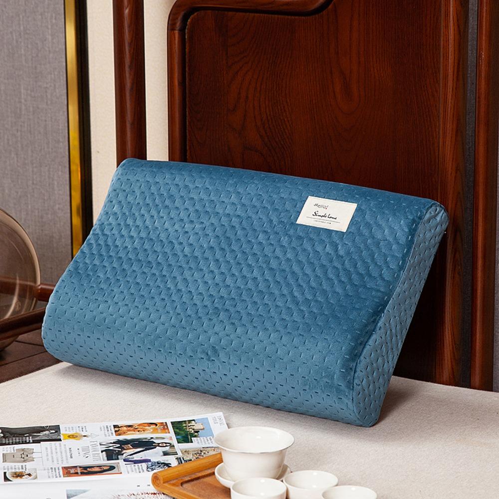 

Memory Foam Latex Pillow Cover 50*30cm Pillow Protector Cover Cotton Pillowcase Home Bedding Set синій
