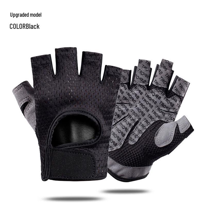 Unisex Breathable Half-Finger Fitness & Cycling Gloves - Thin, Anti-Callus for Summer Sports, Weightlifting, Pull-Ups, and Driving.