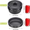 Portable Outdoor Cookware Set for 2-3 People with Teapot - Hard Anodized Aluminum, New Product