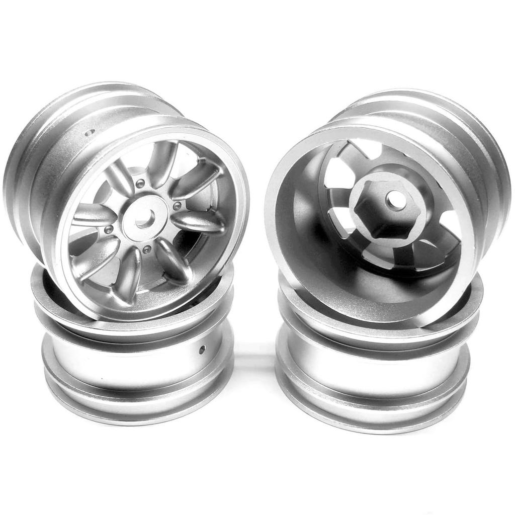 Kingfly Ultra-Lightweight Aluminum Alloy Wheel Frames for Tamiya Mini Cooper Reinforced Wheels (4-Pack)