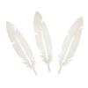 Thick White Paper Feathers 8x2 Cm X 24 Pieces