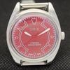 VINTAGE ORIS AUFZUG SCHWEIZER HERREN ÜBERHOLT ROTES Armbanduhr 558b-a296772-1