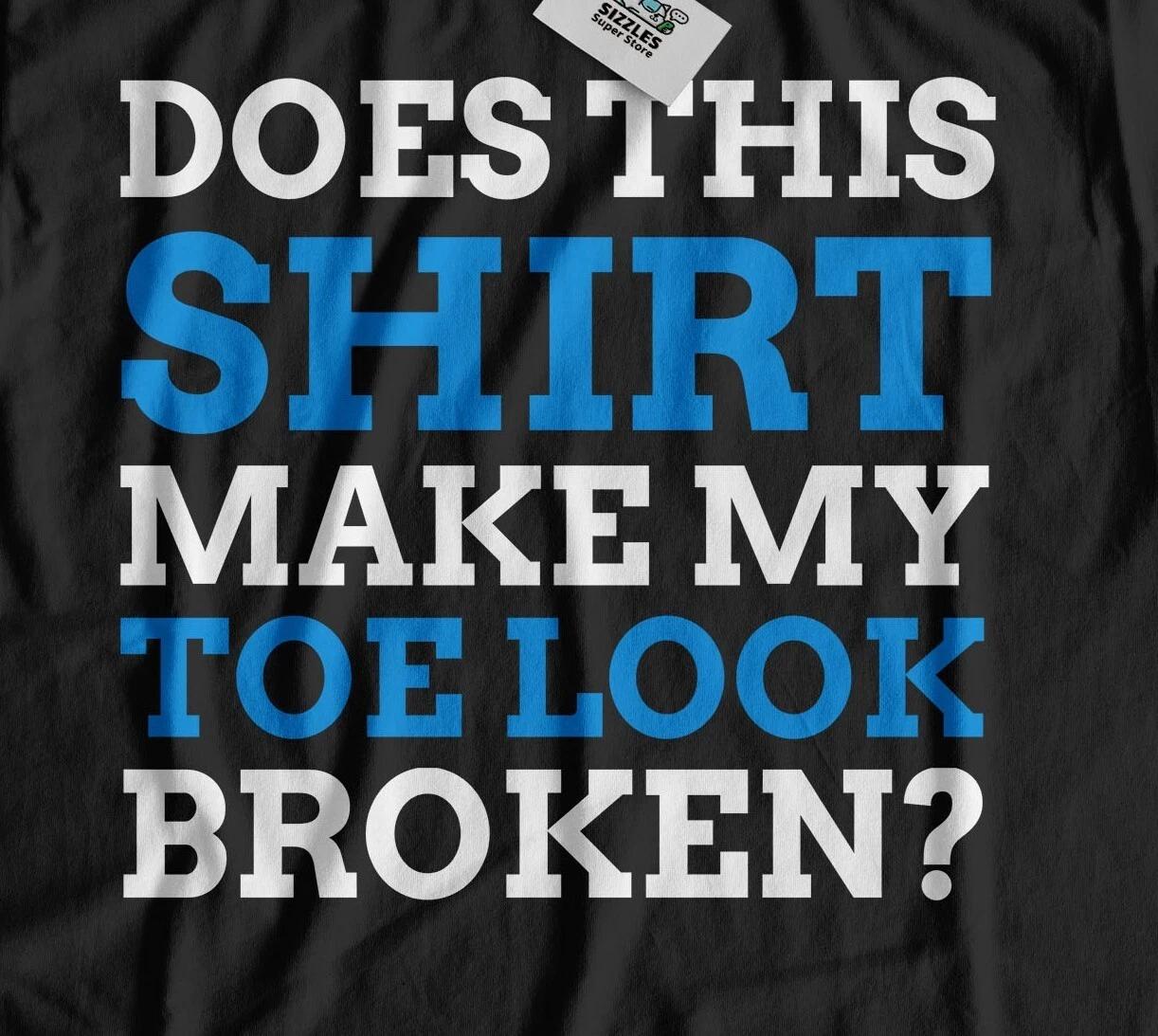 Unisex Funny Broken Toe Injury T-Shirt Toes Surgery Recovery Gifts M