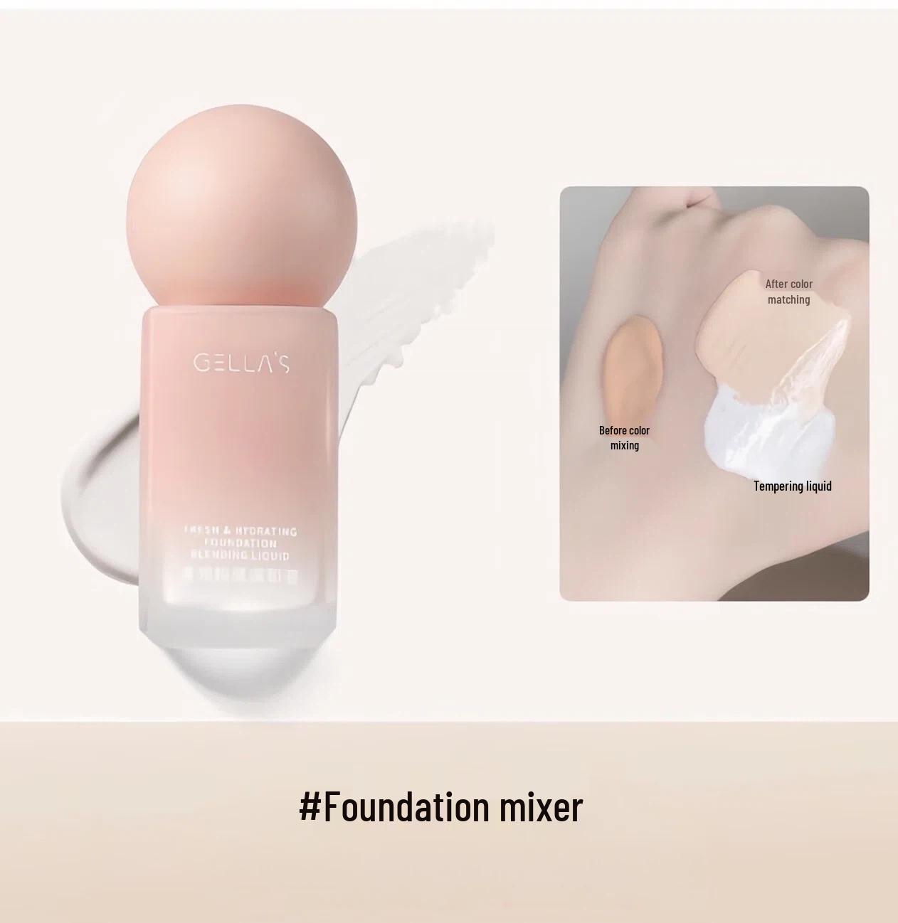 Gellas Brightening Foundation Mixer for Dark Skin Tones 30ml