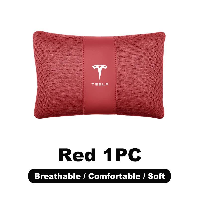 Car Sticker 2025 Hot Car Memory Foam Neck Pillow Protection Lumbar Backrest Cushion For Tesla Model 3 Model S X Y Roadster Space