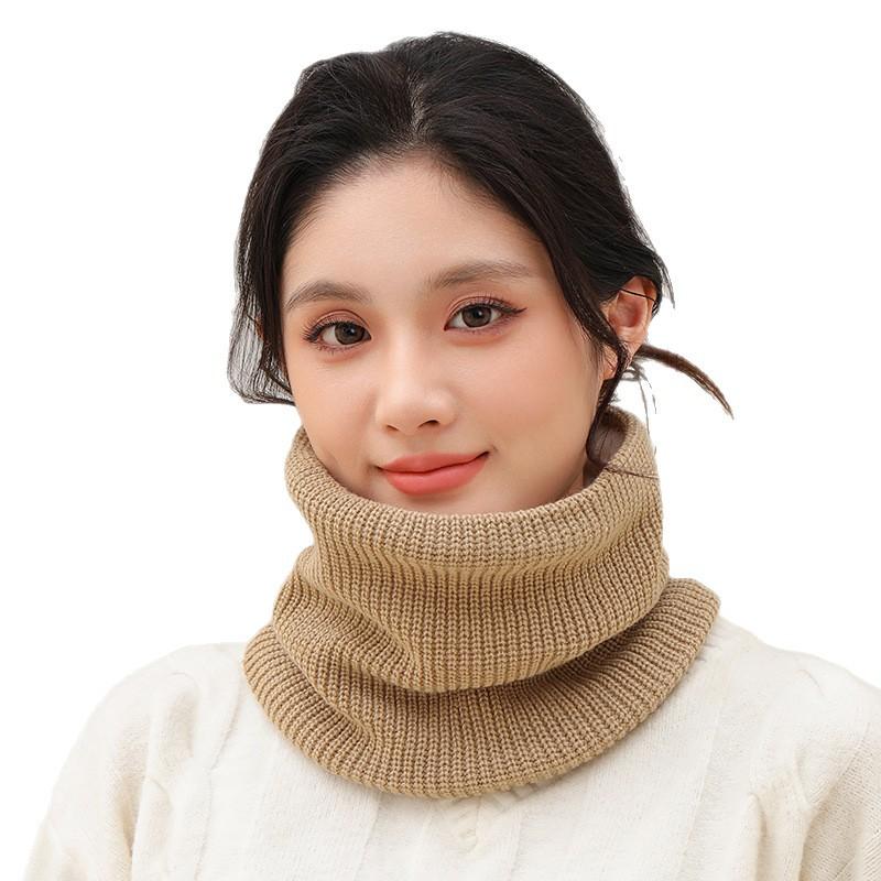 Knitted Ring Scarf Elegant Neckerscarf Female Soft Warm Cashmere False Collar Neck Warmer Hairband Winter