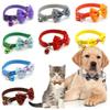 1pcs Cute Cat Collar with Bow Tie and Bell Breakaway Pets Collars Adjustable Safety Kitten Collar for Boy Girl Cats Gifts