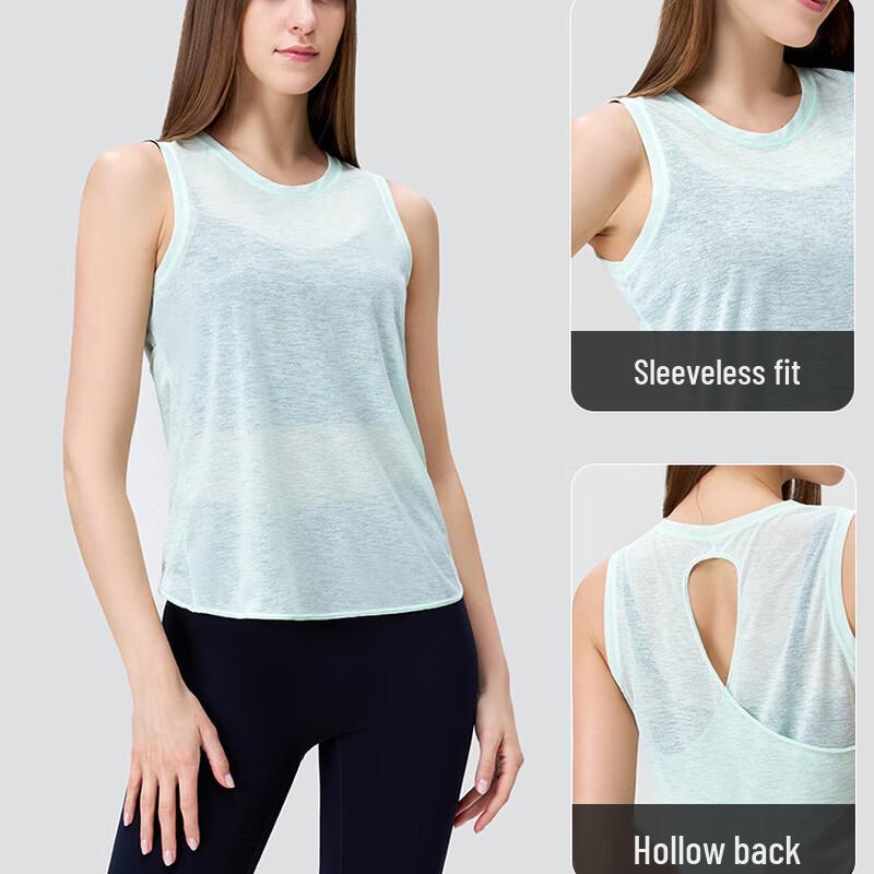 Slub Yarn Summer Yoga Sleeveless Sports Top