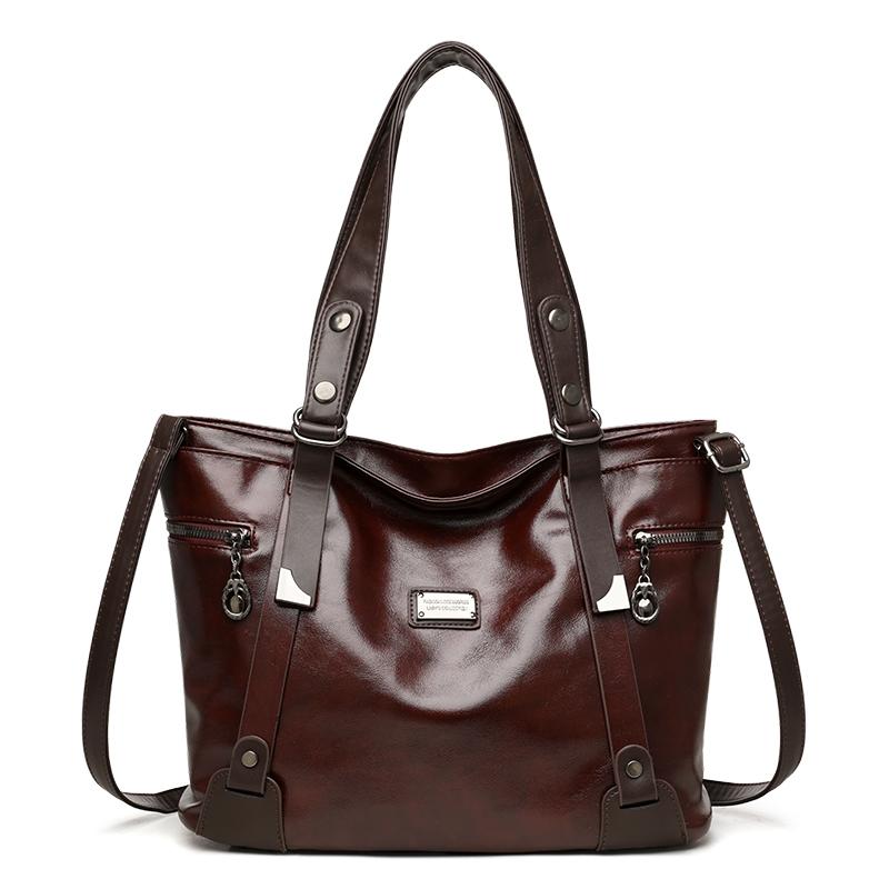 Elegante PU-Leder-Tragetasche für Damen – Schultertasche mit großem Fassungsvermögen, verstellbarem Riemen und Vintage-Design, perfekt für den täglichen Gebrauch