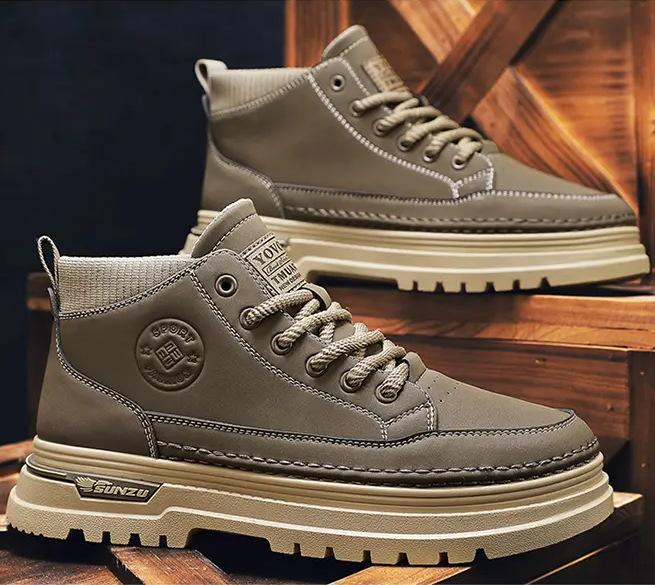 

Ботинки Martin мужские весенние и осенние на толстой подошве износостойкие нескользящие ботинки для инструментов альпинизма ретро американские британские короткие ботинки 44