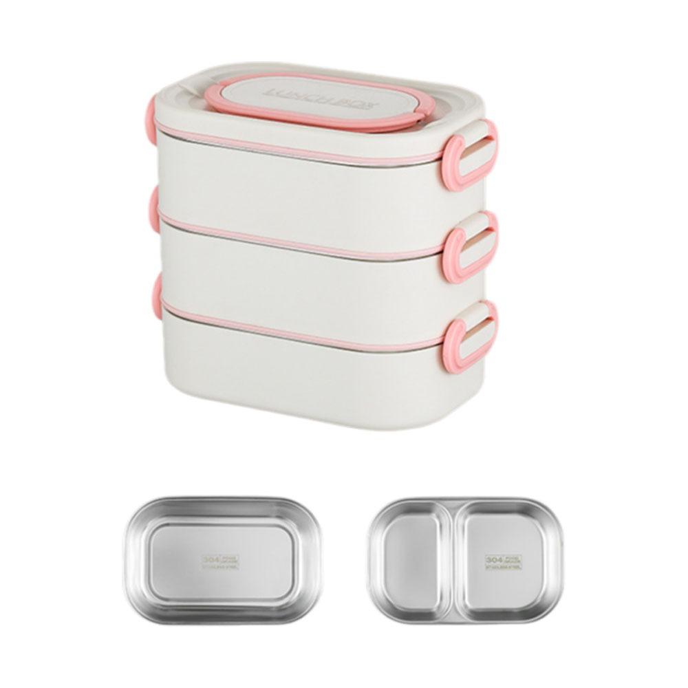 Large Capacity Stainless Steel Lunch Box Insulated Divided Food Storage Container  for Home