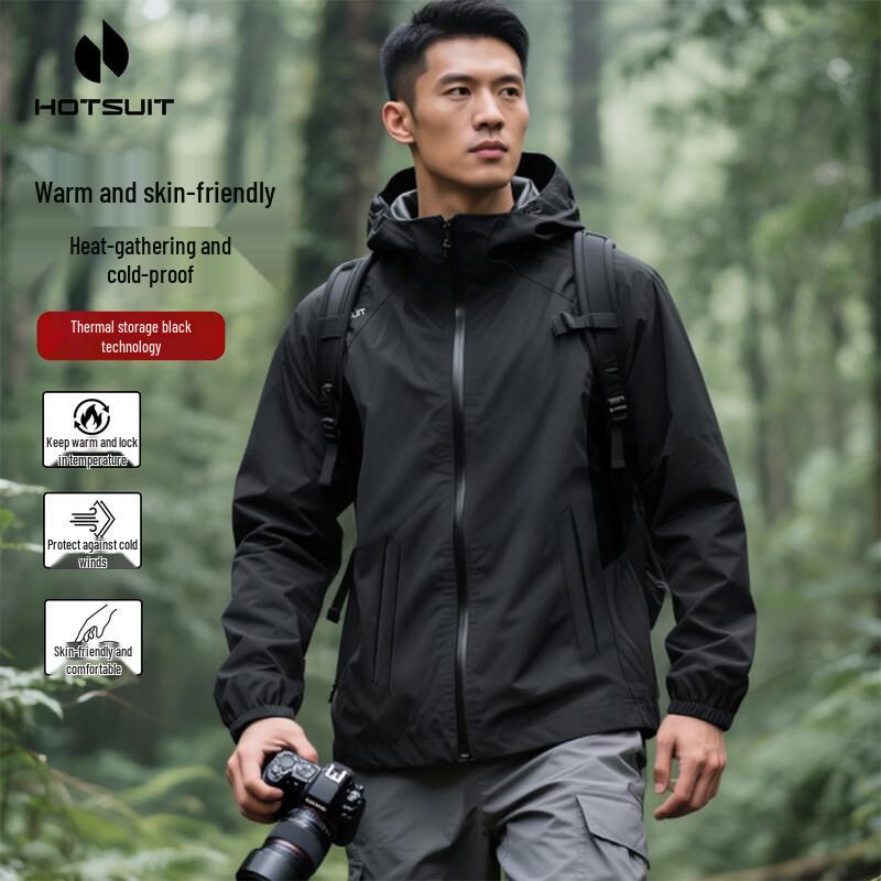 HOTSUIT Men s Warm Breathable Outdoor Softshell Jacket 4XL