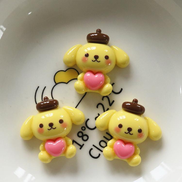 10Pcs New Mini Kawaii Cartoon Animal Girl Series Flat Bottom Scrapbook  Diy Jewelry Making Hairwear Accessorie A16
