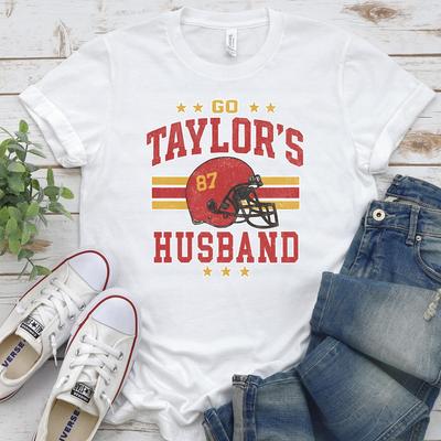 Go Taylor's Husband Shirt, Kelce 87 Football Tee, Kansas City Football Shirt