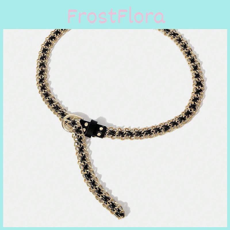 Elegant Waist Women Chain Fashion Accessory With Chain Link And Weaving Metal