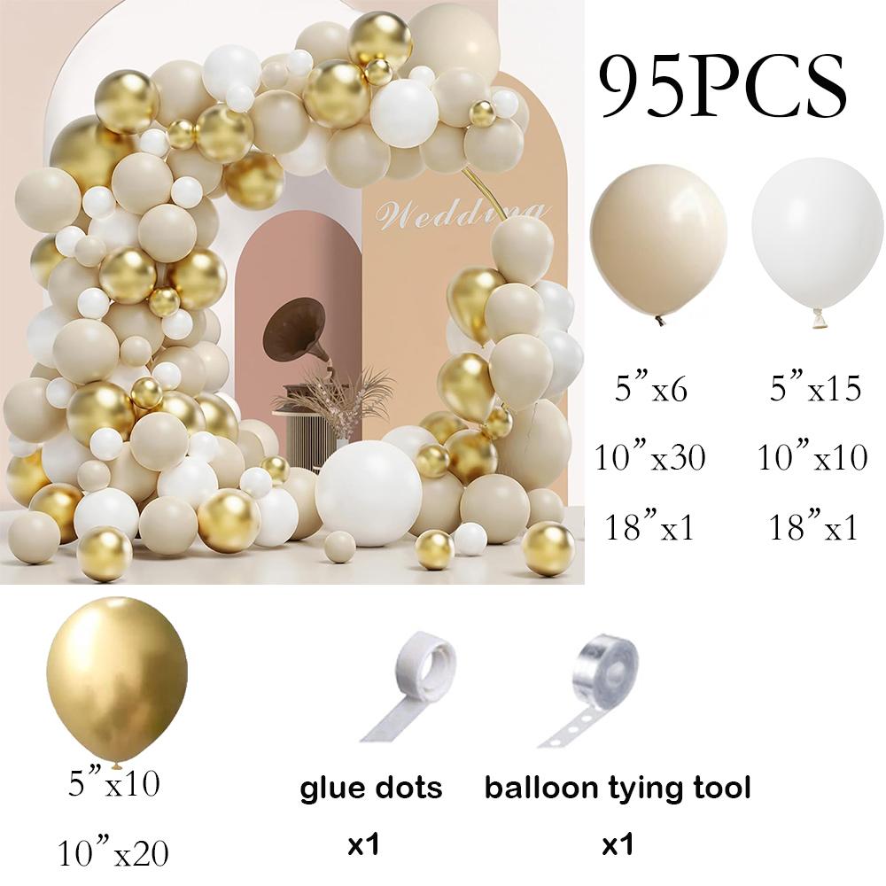 

Wedding Balloon Arch Kit White Sand Gold Balloons Garland Bridal Shower Birthday Party Wedding Anniversary New Yaer Decoration AS Picture