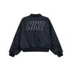 Nike Vendbar jakke i plysjfleece med baseballkrage Damejakker Svart FB8693-010