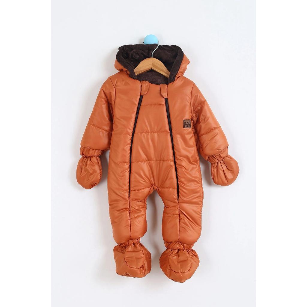 Non-marking Cold Proof 100% Cotton Hooded Winter Girl Boy Baby Astronaut Jumpsuit Cosmonaut