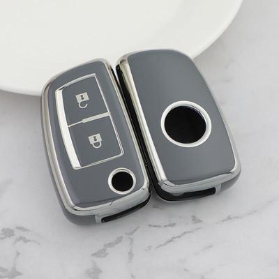 Sylphy, Qashqai, X-Trail, Tiida, Bluebird, Kicks için Nissan 2 Düğmeli Anahtar Kılıfı - Yumuşak Kauçuk Araç Anahtar Kılıfı