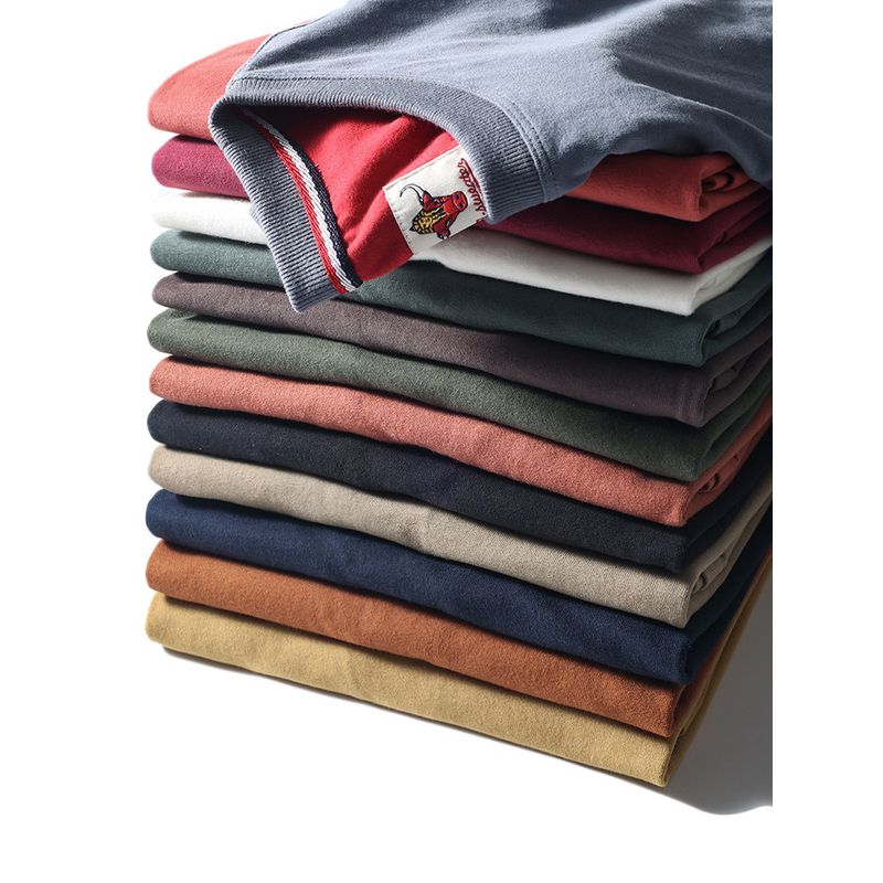 Heavy Weight Pure Color Export Export Men Short Sleeve T-Shirt