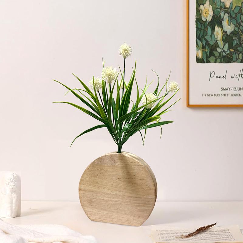 Handgefertigte Vase Gastfamilie Natürliche Materialien Retro Holz Heimdekorationen Blumenkunst DIY Handwerk Wohnzimmer 4 Stile