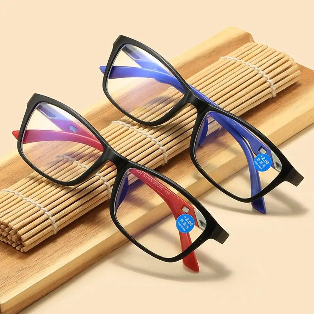 Sportliche quadratische Lesebrille Klassisch ultraleicht Blaulichtfilter Alterssichtigkeit Brille Damen Herren Fernsicht Optische Brille