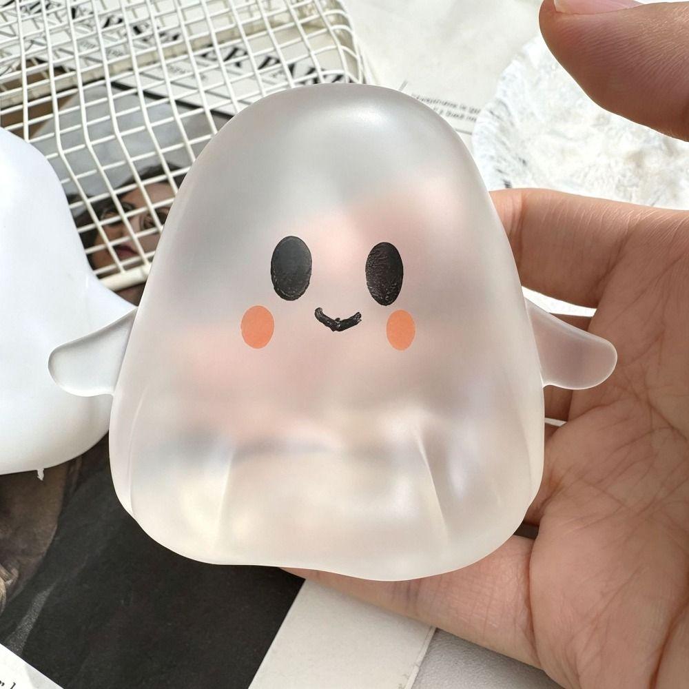 Relax Cute Halloween Ghost Stress Toy Petrolatum Material Shapeable Pinch Toy  For Kids Adults