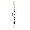 2PC Halloween Gothic Car Rearview Mirror Hanging Ornament Black Moon Spider Web Crystal Suncatcher For Car Interior Decoration