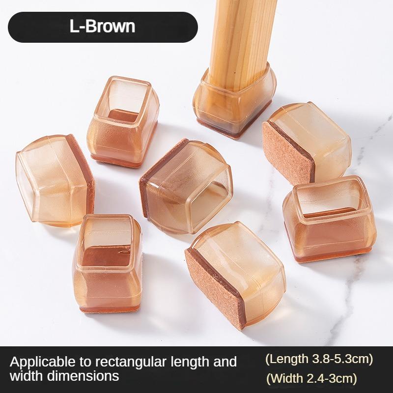 16/8/4Pcs Silicone Non-Slip Legs Pads Thick-soled Furniture Sofa Anti-noise Feet Cover Wood Floor From Scratches Protectors Mat
