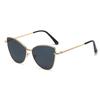 New Retro Metal Small Frame Cat-eye Sunglasses Womean Style European And American Fashion Street Po Decorative Sungla Uv400
