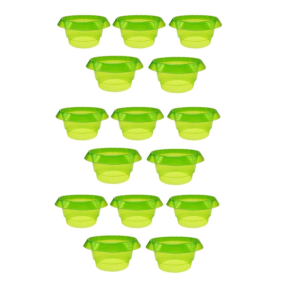 

15pcs Garden Cloches Plastic Slug Snail Plant Protection Collars Plastic Cover Transparent Cap Garden Lawn Care Pest Control