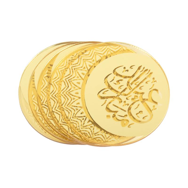 5/10 STÜCKE Eid Mubarak Kuchenaufsatz Gold Acryl Cupcake Topper Ramadan Kareem Backwerkzeuge Islamische Muslimische Party Kuchendekorationen