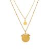 Fashion Double Layer Star Pendant Necklace 14K Gold Minimalist Design Versatile Women's Jewelry