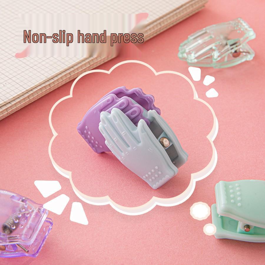 Colorful Cartoon Macaron Ticket Holder - Cute, Portable, Labor-Saving Palm Clip for Office & Study