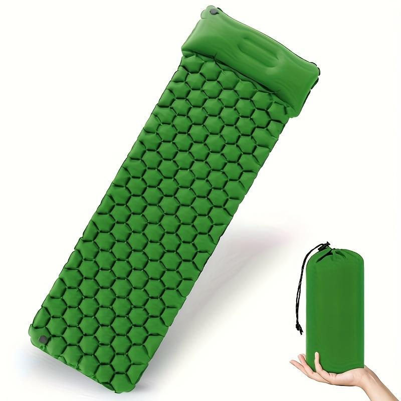 Outdoor Single Inflatable Mat TPU Ultra-Light Portable Camping Sleeping Pad Moisture-Proof 5cm Foot-Powered Pressurized Mattress