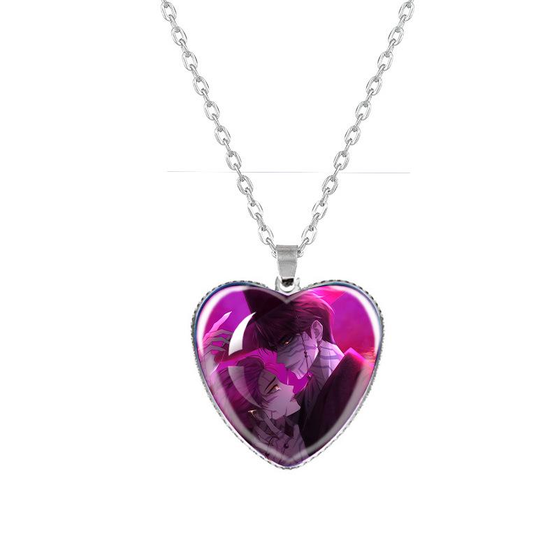 Kpop Demon Hunters Peach Heart Necklace: Anime-Inspired Jewelry for Fans