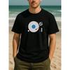 European sizes Record heartbeat pattern Men's printed short-sleeved T-shirt, Men's high-quality T-shirt
