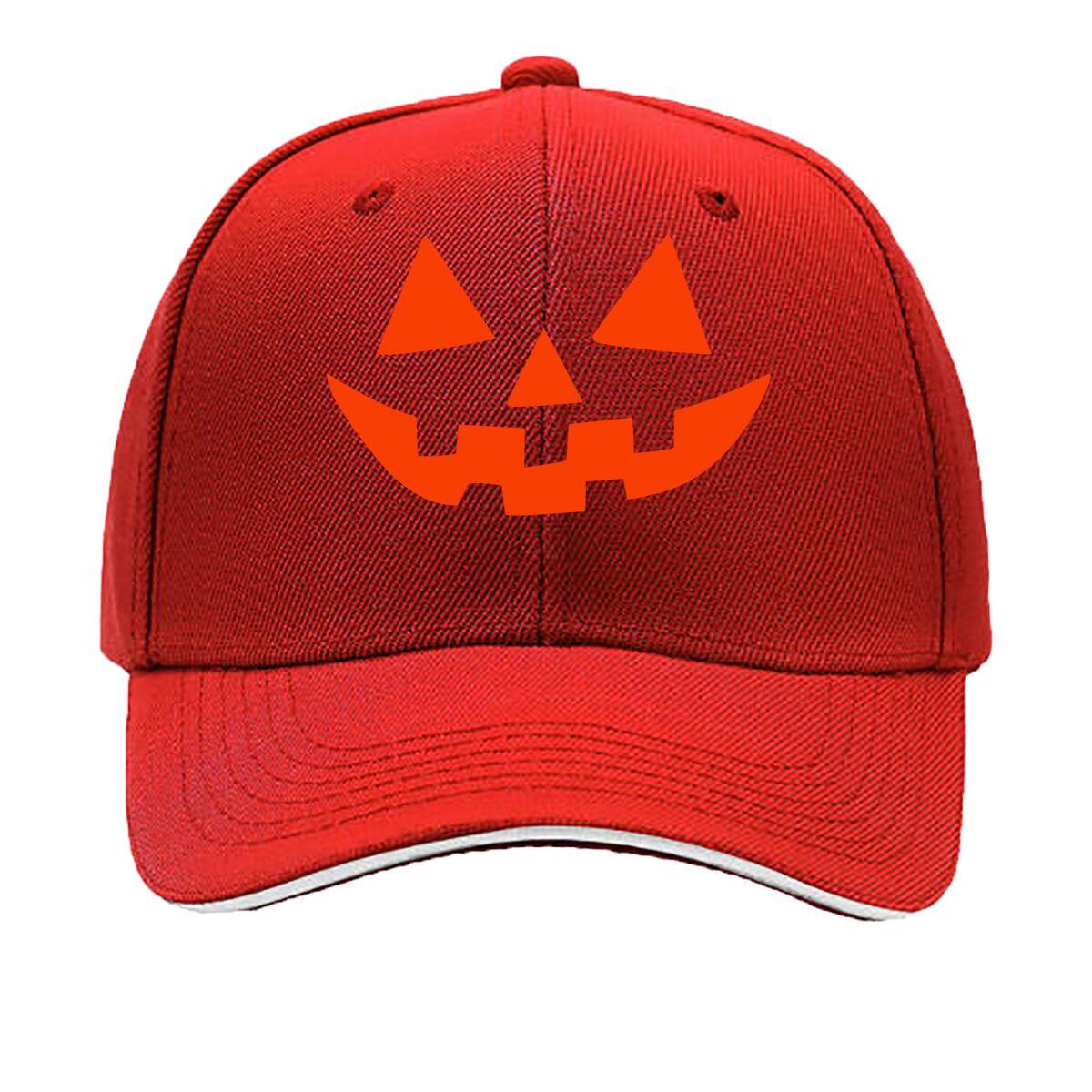 Halloween Pumpkin Print Adjustable Dad Hat with Lightweight Design Black  Orange Pumpkin Pattern  Sandwich Baseball Cap One Size