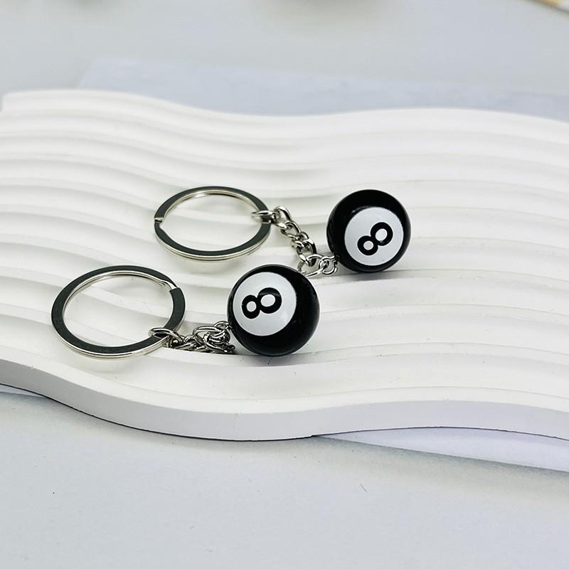 DIY Resin Jewelry Black Billiard Table Keychain Charms