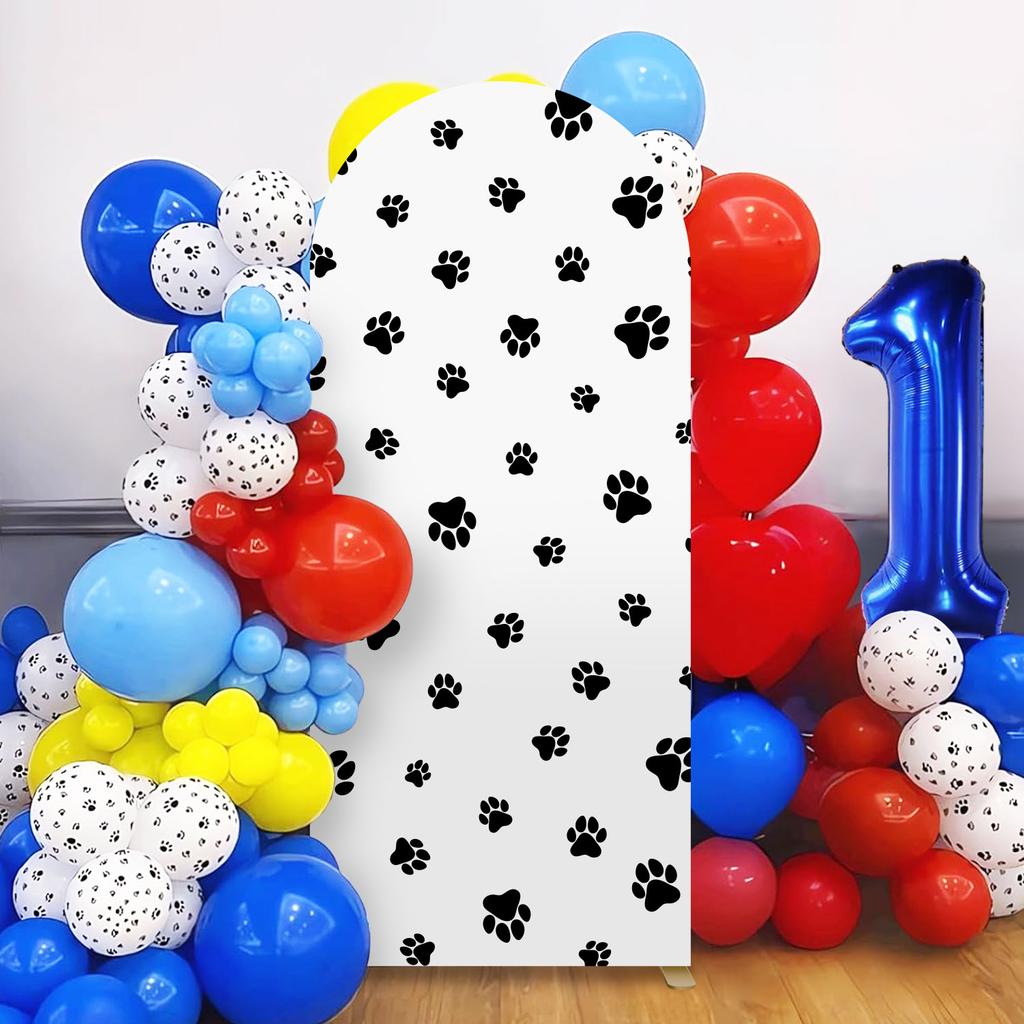 6.56ft Puppy Dog Claw Print Theme Photography Background Happy Birthday Party Supplies Baby Shower Pet Treat Party Decoration