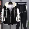 Set Uomo Primavera Autunno Set Moda Felpe Grafiche Giacca Pantaloni della Tuta Set Tuta Uomo