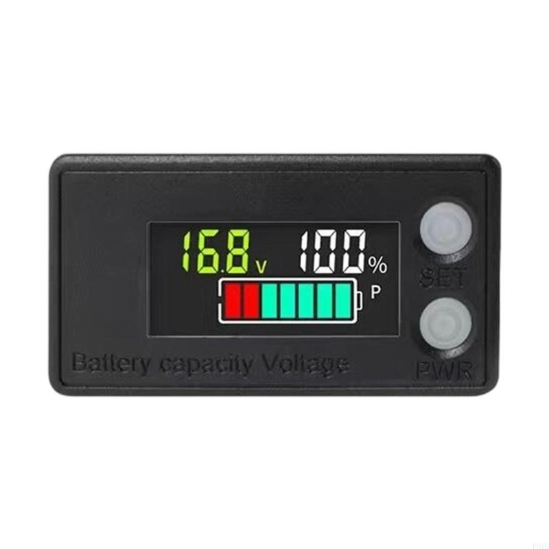 Low Power Consumption Electric Monitor with Clear Battery Percentage Readout Digital Voltmeter for 8 To 100V Systems