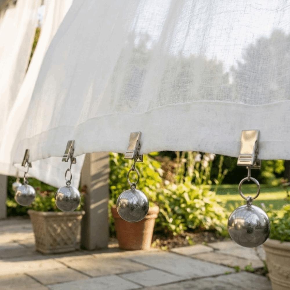 4Pcs Rust Proof Curtain Weights Clips Stainless Steel Tablecloth Weights  Outdoor Activities